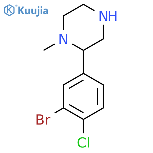 2-(3-bromo-4-chlorophenyl)-1-methylpiperazine structure