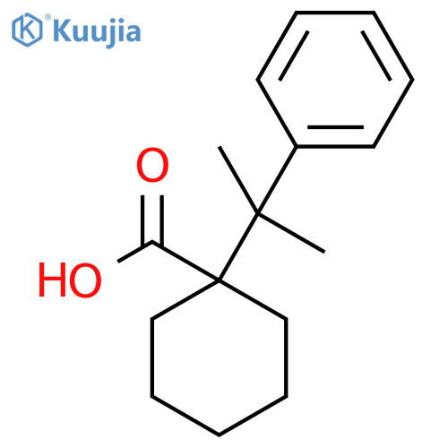 1-(2-phenylpropan-2-yl)cyclohexane-1-carboxylic acid structure