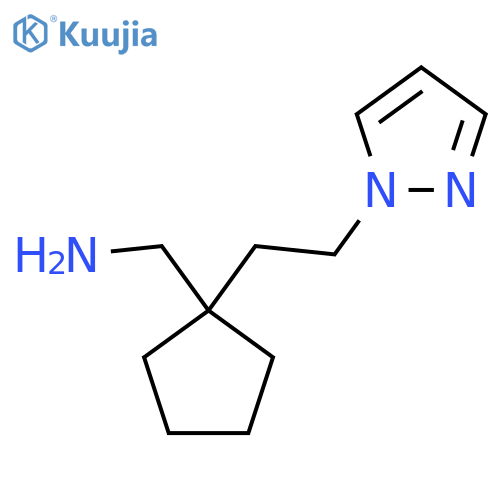 {1-2-(1H-pyrazol-1-yl)ethylcyclopentyl}methanamine structure