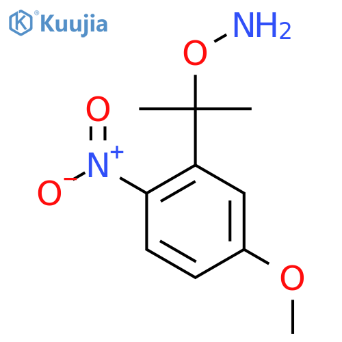 O-2-(5-methoxy-2-nitrophenyl)propan-2-ylhydroxylamine structure