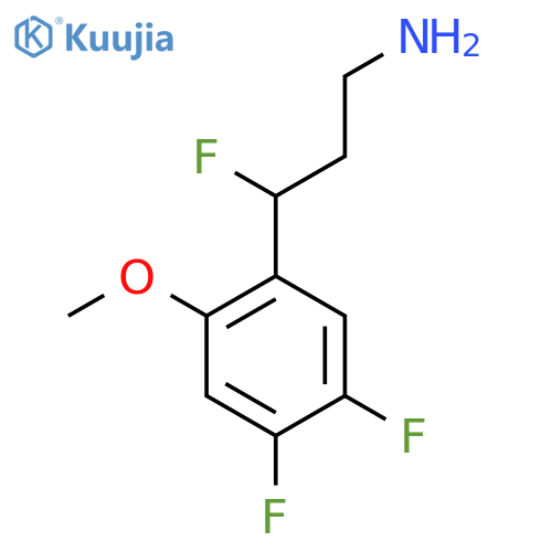 3-(4,5-difluoro-2-methoxyphenyl)-3-fluoropropan-1-amine structure