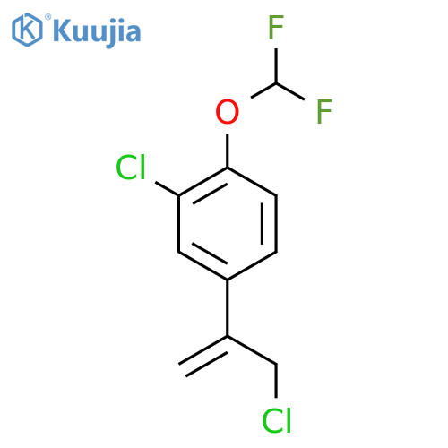 2-chloro-4-(3-chloroprop-1-en-2-yl)-1-(difluoromethoxy)benzene structure