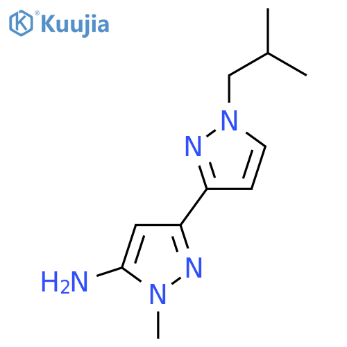 1-methyl-3-1-(2-methylpropyl)-1H-pyrazol-3-yl-1H-pyrazol-5-amine structure