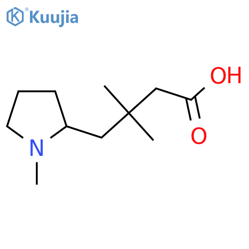 3,3-dimethyl-4-(1-methylpyrrolidin-2-yl)butanoic acid structure