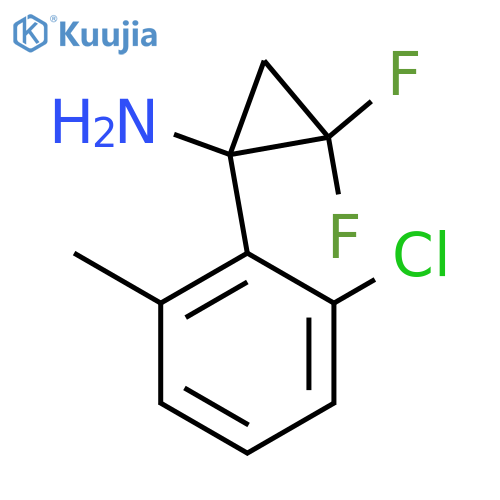 1-(2-chloro-6-methylphenyl)-2,2-difluorocyclopropan-1-amine structure