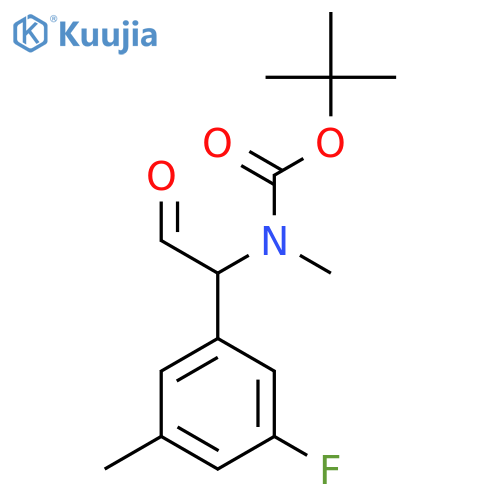 tert-butyl N-1-(3-fluoro-5-methylphenyl)-2-oxoethyl-N-methylcarbamate structure