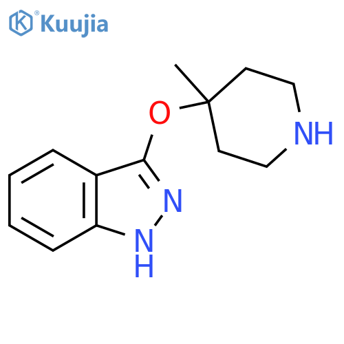 3-(4-methylpiperidin-4-yl)oxy-1H-indazole structure