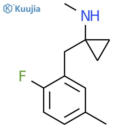 1-(2-fluoro-5-methylphenyl)methyl-N-methylcyclopropan-1-amine structure