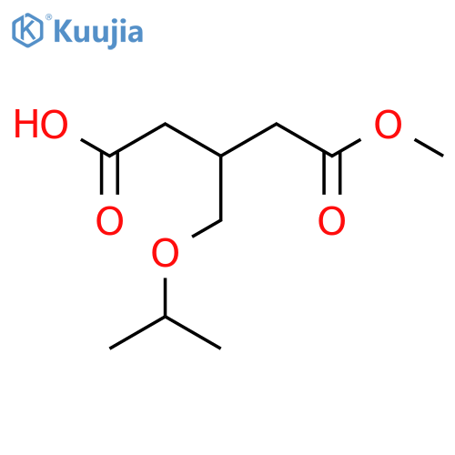 5-methoxy-5-oxo-3-(propan-2-yloxy)methylpentanoic acid structure