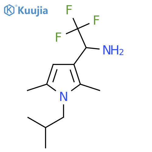 1-2,5-dimethyl-1-(2-methylpropyl)-1H-pyrrol-3-yl-2,2,2-trifluoroethan-1-amine structure