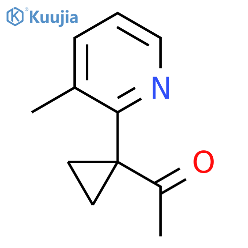 1-1-(3-methylpyridin-2-yl)cyclopropylethan-1-one structure