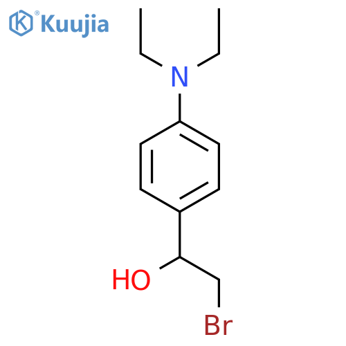 2-bromo-1-4-(diethylamino)phenylethan-1-ol structure