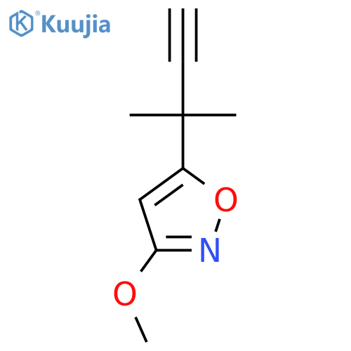3-methoxy-5-(2-methylbut-3-yn-2-yl)-1,2-oxazole structure