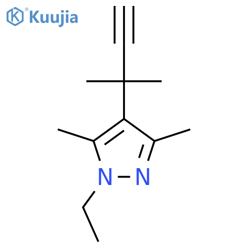 1-ethyl-3,5-dimethyl-4-(2-methylbut-3-yn-2-yl)-1H-pyrazole structure