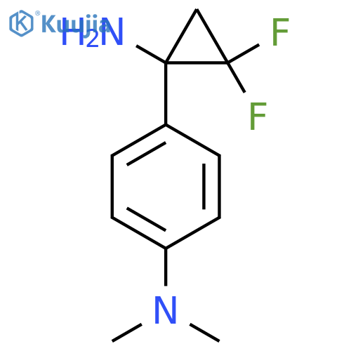 4-(1-amino-2,2-difluorocyclopropyl)-N,N-dimethylaniline structure