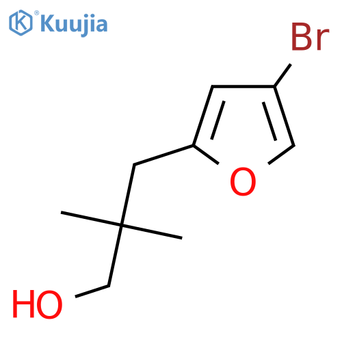 3-(4-bromofuran-2-yl)-2,2-dimethylpropan-1-ol structure