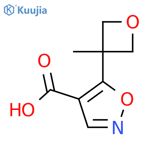 5-(3-methyloxetan-3-yl)-1,2-oxazole-4-carboxylic acid structure