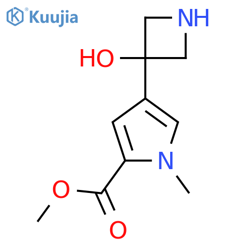 methyl 4-(3-hydroxyazetidin-3-yl)-1-methyl-1H-pyrrole-2-carboxylate structure