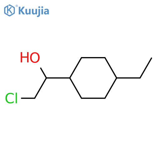 2-chloro-1-(4-ethylcyclohexyl)ethan-1-ol structure