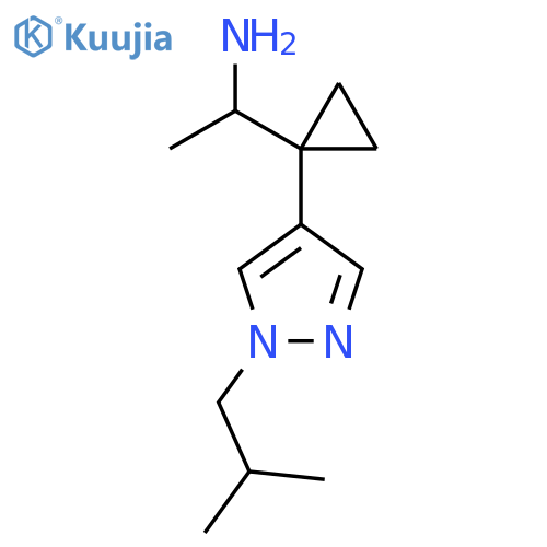 1-{1-1-(2-methylpropyl)-1H-pyrazol-4-ylcyclopropyl}ethan-1-amine structure