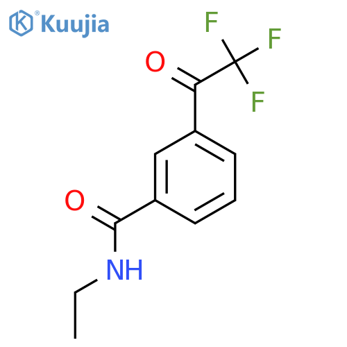 N-ethyl-3-(trifluoroacetyl)benzamide structure