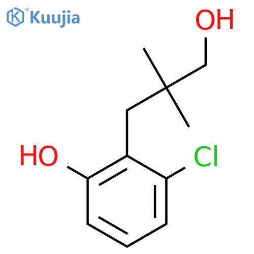 3-chloro-2-(3-hydroxy-2,2-dimethylpropyl)phenol structure