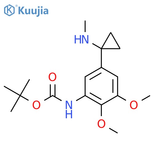 tert-butyl N-{2,3-dimethoxy-5-1-(methylamino)cyclopropylphenyl}carbamate structure