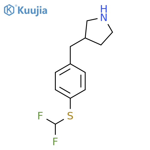 3-({4-(difluoromethyl)sulfanylphenyl}methyl)pyrrolidine structure