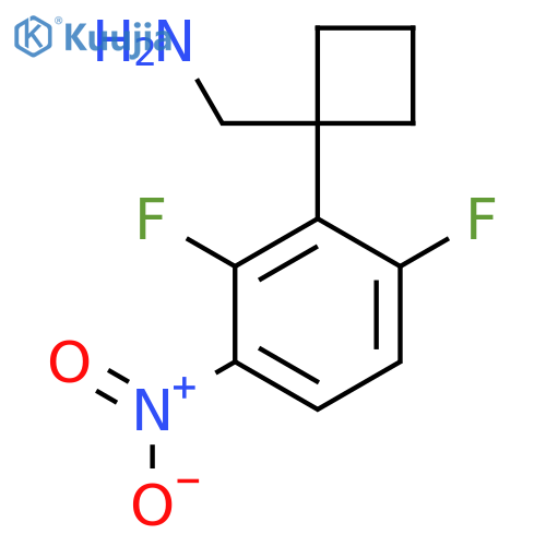 1-(2,6-difluoro-3-nitrophenyl)cyclobutylmethanamine structure