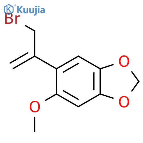 5-(3-bromoprop-1-en-2-yl)-6-methoxy-1,3-dioxaindane structure