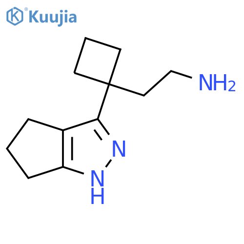 2-(1-{1H,4H,5H,6H-cyclopentacpyrazol-3-yl}cyclobutyl)ethan-1-amine structure