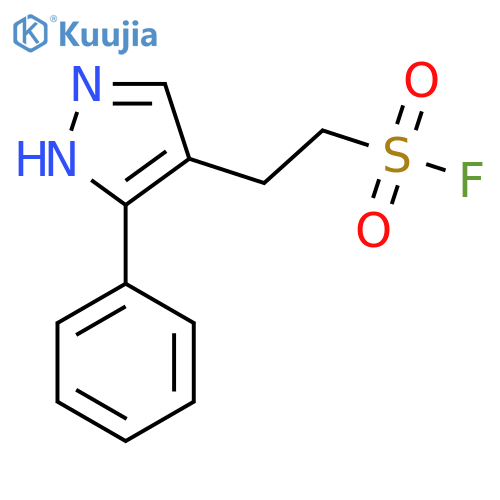 2-(3-phenyl-1H-pyrazol-4-yl)ethane-1-sulfonyl fluoride structure