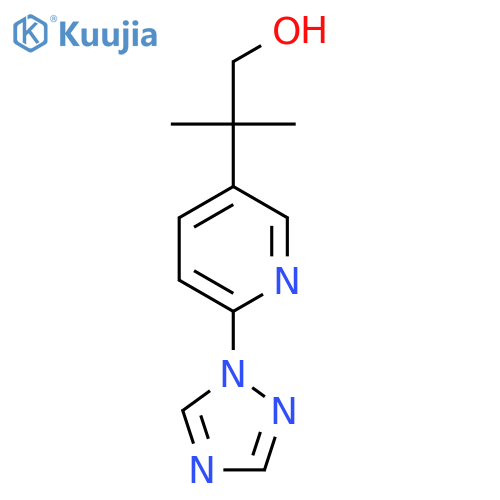 2-methyl-2-6-(1H-1,2,4-triazol-1-yl)pyridin-3-ylpropan-1-ol structure