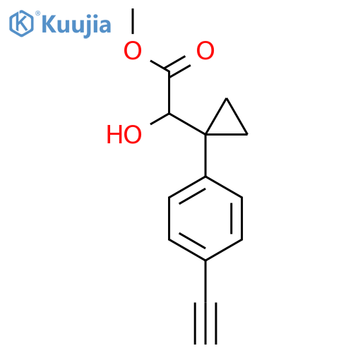 methyl 2-1-(4-ethynylphenyl)cyclopropyl-2-hydroxyacetate structure