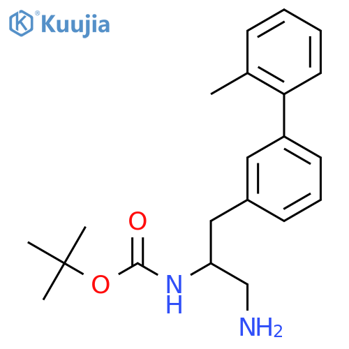 tert-butyl N-{1-amino-3-3-(2-methylphenyl)phenylpropan-2-yl}carbamate structure
