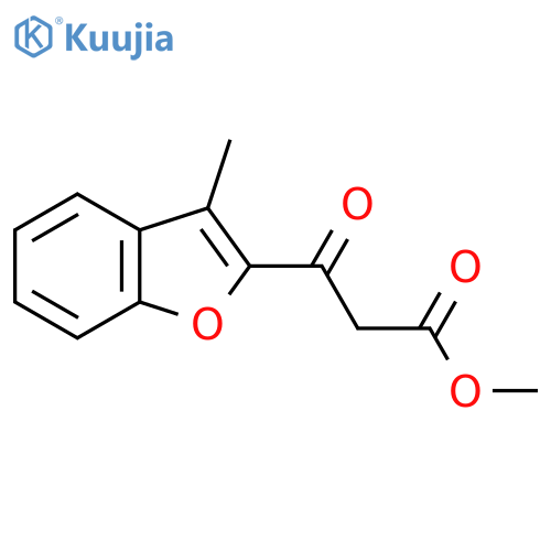 methyl 3-(3-methyl-1-benzofuran-2-yl)-3-oxopropanoate structure