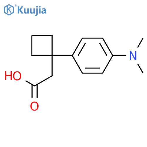 2-{1-4-(dimethylamino)phenylcyclobutyl}acetic acid structure