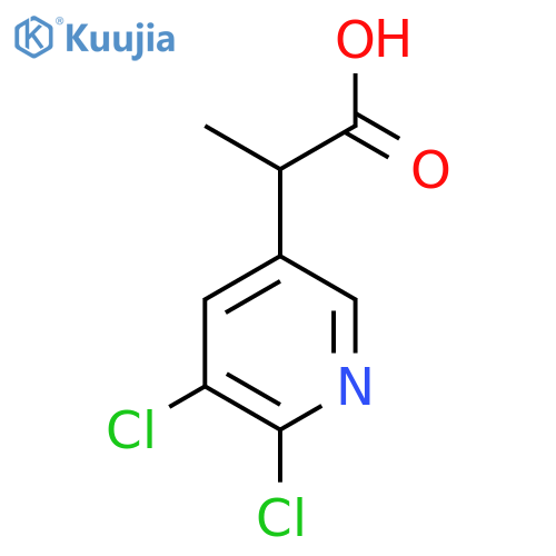 2-(5,6-dichloropyridin-3-yl)propanoic acid structure