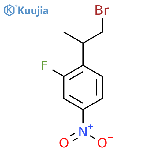 1-(1-bromopropan-2-yl)-2-fluoro-4-nitrobenzene structure