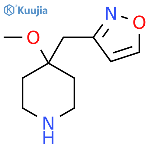 4-methoxy-4-(1,2-oxazol-3-yl)methylpiperidine structure