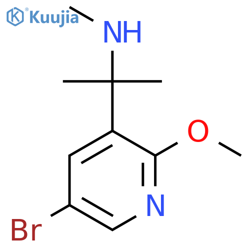 2-(5-bromo-2-methoxypyridin-3-yl)propan-2-yl(methyl)amine structure