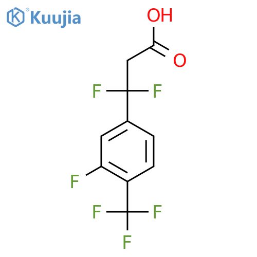 3,3-difluoro-3-3-fluoro-4-(trifluoromethyl)phenylpropanoic acid structure