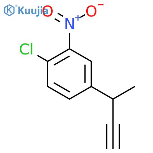 4-(but-3-yn-2-yl)-1-chloro-2-nitrobenzene structure