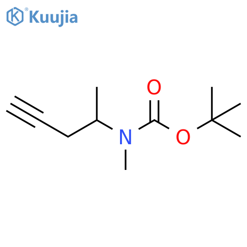 tert-butyl N-methyl-N-(pent-4-yn-2-yl)carbamate structure