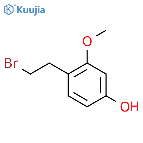 4-(2-bromoethyl)-3-methoxyphenol structure