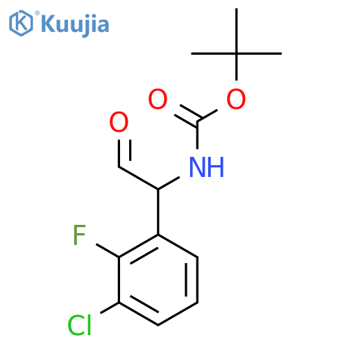 tert-butyl N-1-(3-chloro-2-fluorophenyl)-2-oxoethylcarbamate structure