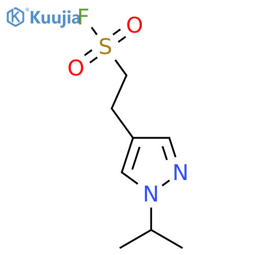 2-1-(propan-2-yl)-1H-pyrazol-4-ylethane-1-sulfonyl fluoride structure