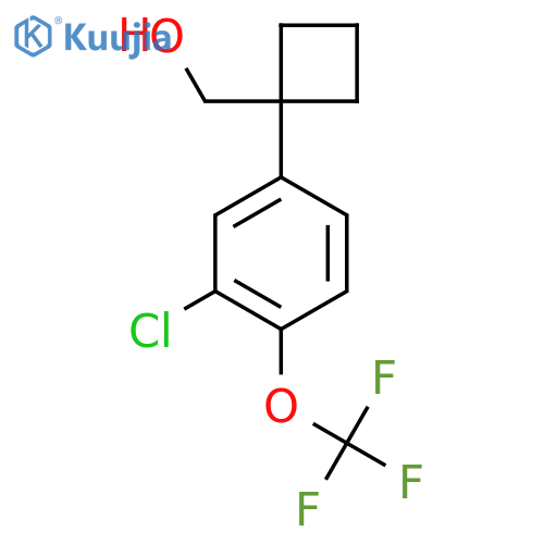 {1-3-chloro-4-(trifluoromethoxy)phenylcyclobutyl}methanol structure