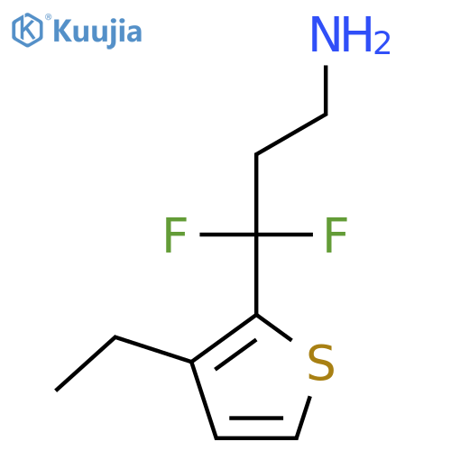 3-(3-ethylthiophen-2-yl)-3,3-difluoropropan-1-amine structure