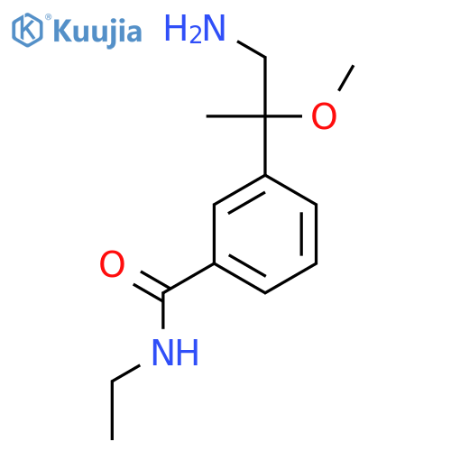 3-(1-amino-2-methoxypropan-2-yl)-N-ethylbenzamide structure